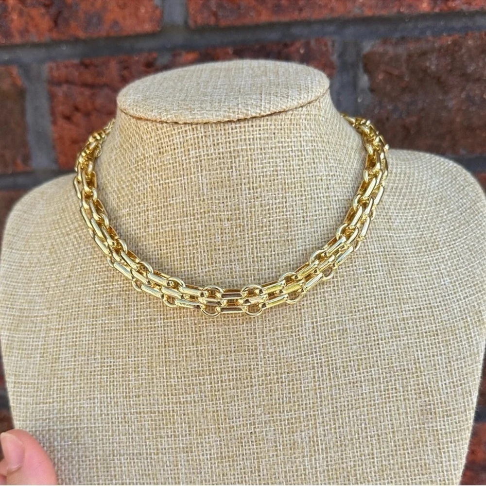 Graduated Link Necklace And Bracelet Set - Picture 10 of 10
